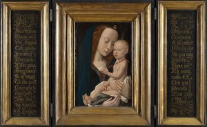 Madonna e criança. Por volta de 1485 de Hugo van der Goes