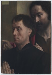 Retrato de um homem em oração com São João Batista de Hugo van der Goes