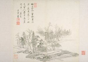Álbum After Old Masters And Poems (álbum (10 folhas), tinta sobre papel) de Hui Wang