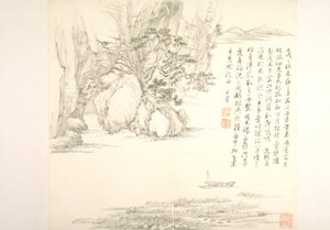 Álbum After Old Masters And Poems (álbum (10 folhas), tinta sobre papel) de Hui Wang