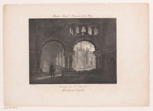 Peça de cenário para a ópera Robert le diable
Theatre Royal Francais de la Haye (título sobre o objecto)