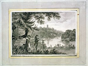 Cartão de visita de Humphrey Repton, gravado por Thomas Medland (fl.1808-22) de Humphry Repton