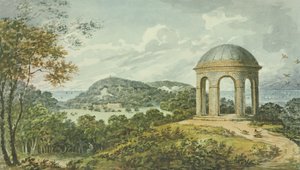 Cena perto do Templo, do Livro Vermelho de Antony House, c.1812 (wc no papel)