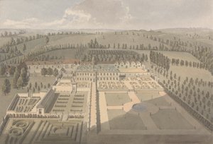 Vista de Sarsden (wc sobre grafite sobre papel) de Humphry Repton