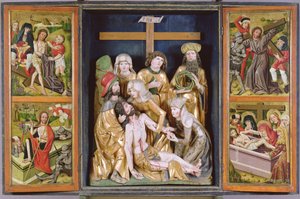 Altar da Paixão, Janosret, 1480-90 (madeira pintada e dourada)