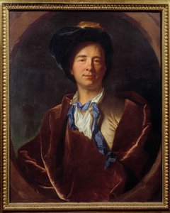 Retrato de Bernard Le Bouyer (Le Bovier) de Fontenelle (1657-1757), escritor francês Pintura de Hyacinthe Rigaud (1659-1743) 1713 Sol. 0,79x0,63 m Montpellier, musee Fabre - Retrato de Bernard Le Bouyer (Le Bovier) de Fontenelle (1657-1757), escritor franc de Hyacinthe Francois Rigaud