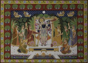 As gopis a adorar Krishna