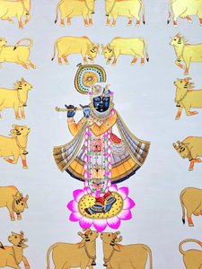 Krishna entre vacas douradas de IMAGINEERS STUDIO