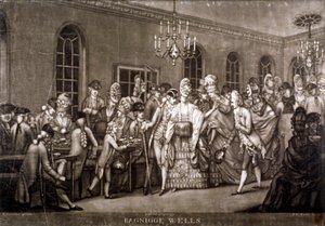 Vista de uma sala lotada em Bagnigge Wells, Londres, 1772. de IR Smith
