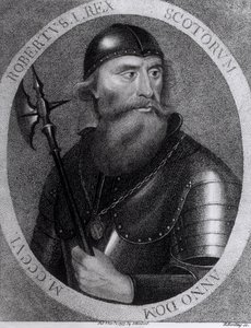 Retrato do rei Robert I da Escócia (1274-1329) gravado por E.Harding, 1 de novembro de 1797 de I Herbert