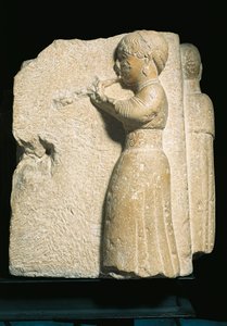 Espanha, Osuna (Urso), Bas-relief representando um jogador de aulos
