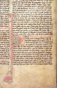 Historiated P inicial no início da Saga dos Gronelandeses, de Flateyjarbok (O Livro de Flatey) final do século XIV de Icelandic School