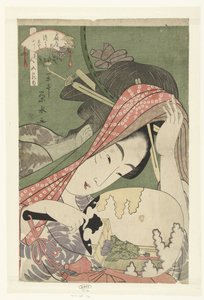 Courtisane Tsukasa da casa Ogiya
Ogiya uchi Tsukasa (título sobre o objecto)
As Belezas e os Cinco Festivais (título da série)
Bijin gosekku (título da série sobre o objecto)