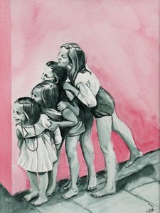 Brincadeira das irmãs às costas de Ida Publishing