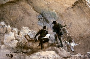 Ignace Francois Bonhomme pintando ao ar livre