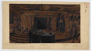 Ao fundo, o almoço dos mineiros, 1866 de Ignace Francois Bonhomme