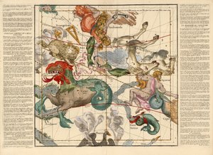 Vernal Equinox, Placa 2 de aviões globo placa celestes durante a descrição, Pub. 1674 (gravura colorida mão) de Ignace Gaston Pardies