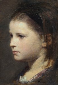 Cabeça de uma jovem rapariga de Ignace Henri Jean Fantin-Latour