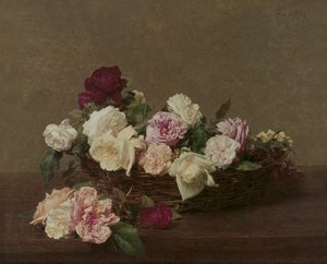 Uma cesta de rosas, 1890