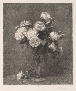 Buquê de rosas, 1879. de Ignace Henri Jean Fantin-Latour