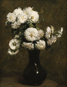 Crisântemos; Crisântemos, 1871 de Ignace Henri Jean Fantin Latour