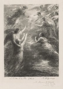 Paraíso e Peri, 1893. de Ignace Henri Jean Fantin Latour