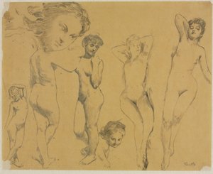 Estudos de nus femininos, c. 1895