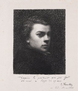 O artista aos 17 anos de 1892. de Ignace Henri Jean Fantin-Latour
