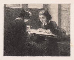 Os Bordados Les Brodeuses, 1898. de Ignace Henri Jean Fantin Latour