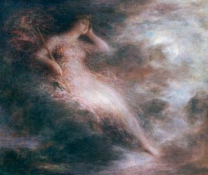 A rainha da noite de Ignace Henri Jean Fantin-Latour