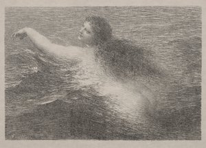 O gênio da água, 1896. de Ignace Henri Jean Fantin Latour