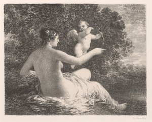 Vênus e Cupido, 1896. de Ignace Henri Jean Fantin Latour