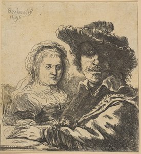 Rembrandt e sua cópia esposa, 1786-1844.