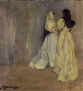 ESTUDO EM CINZENTO - DOS MUJERES - 1896 - OLEO - LIENZO de Ignacio Zuloaga y Zabaleta