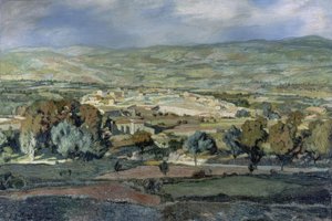 Paisagem em Alhama &39;, 1923, Óleo sobre tela, 87 × 128 cm, AS00699 de Ignacio Zuloaga y Zabaleta