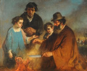 O assado, c.1871 (óleo sobre tela) de Ignazio Manzoni
