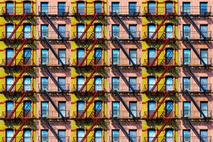 Padrão de edifícios coloridos de Igor Shrayer