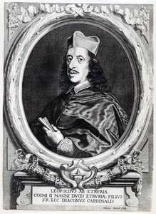 Cardeal Leopoldo de &39;Medici, gravado por Adriano Haluech