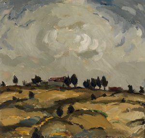 Paisagem de outono com nuvens