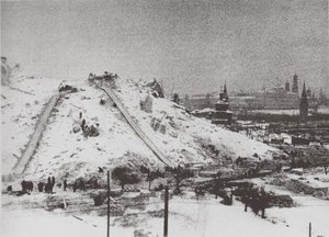 A demolição da Catedral de Cristo Salvador em Moscou, 1931 de Ilya Arnoldovich Ilf