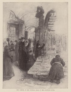 O canto do Salão Central no Gostinny Dvor (gravura)