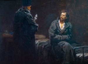 ANTES DA CONFISSÃO de Ilya Efimovich Repin