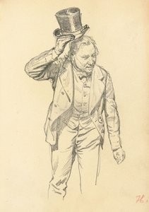 Homem derrubando seu chapéu, c. 1872-1875 de Ilya Efimovich Repin