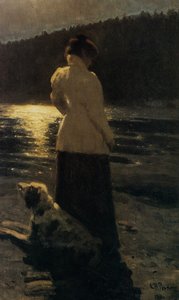 Noite enluarada, 1896 de Ilya Efimovich Repin