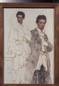 Retrato de Nikolai Ventsel. Pintura por Ilya Yefimovich Repin (Ilia Repine) (1844-1930), óleo sobre tela de Ilya Efimovich Repin