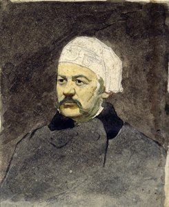 Retrato do compositor russo Mikhail Ivanovitch Glinka (1804-1857) (Michail I. Glinka) - Pintura de Ilya Yefimovich Repin (1844-1930), aguarela sobre cartão (28x23 cm), cerca de 1870 - I. Repin Memorial Museum Penates, perto São Petersburgo (Rússia) de Ilya Efimovich Repin