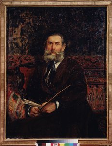 Retrato du peintre Alexei Bogolyubov (Bogolyubov y Bogolyubov) (1824-1896). Peinture de Ilya Yefimovitch Repin (Ilya Repine) (1844-1930), huile sir toile de Ilya Efimovich Repin