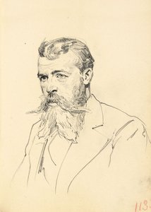 Retrato de um homem com bigode e barba, c. 1872-1875 de Ilya Efimovich Repin