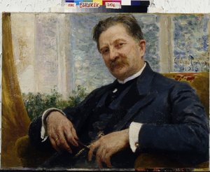 Retrato do Engenheiro I.M. Vengerov par Repin, Ilya Efimovich (1844-1930) de Ilya Efimovich Repin