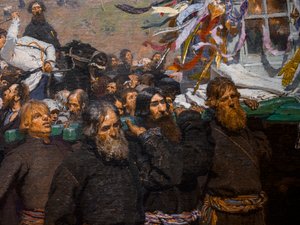 PROCISSÃO RELIGIOSA NA PROVÍNCIA DE KURSK (detalhe) de Ilya Efimovich Repin